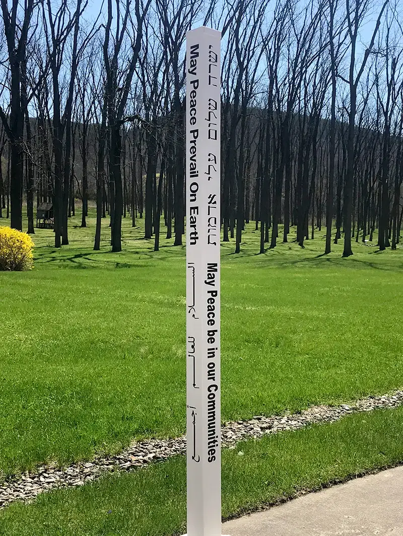 8 Language Peace Pole
